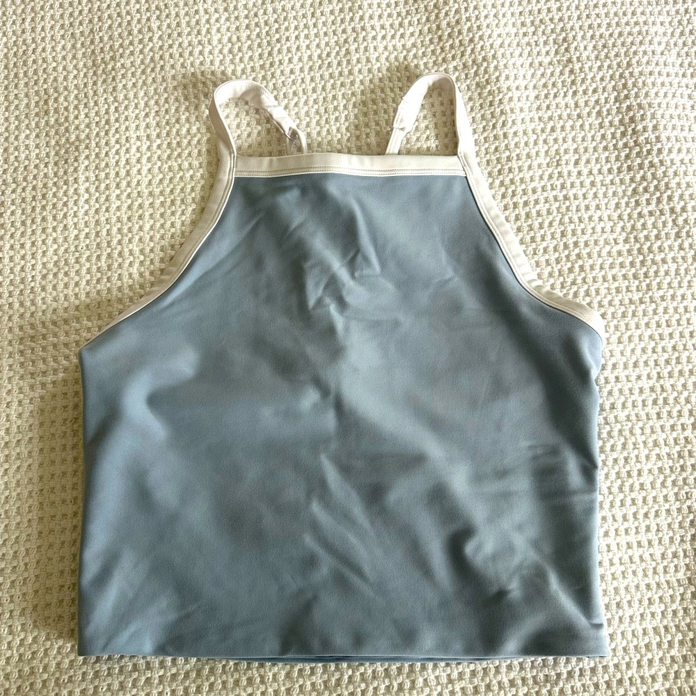 Abercrombie YPB Blue and White Sports Tank Top